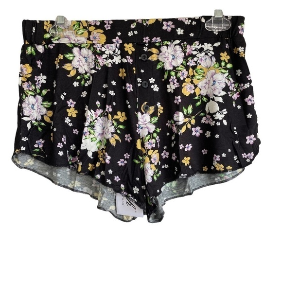 PLUSH X Revolve Ultrasoft Black Multi Floral Pajamas - Picture 6 of 14